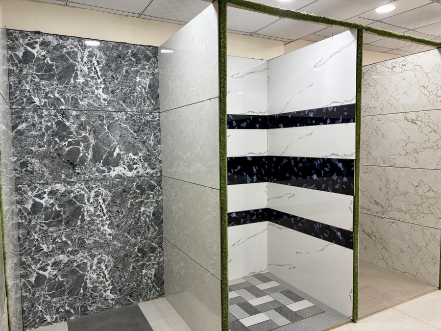 Wood-look wall tile panels