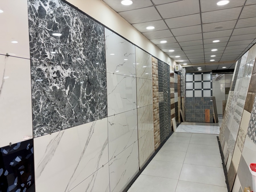 Floor and wall tiles display